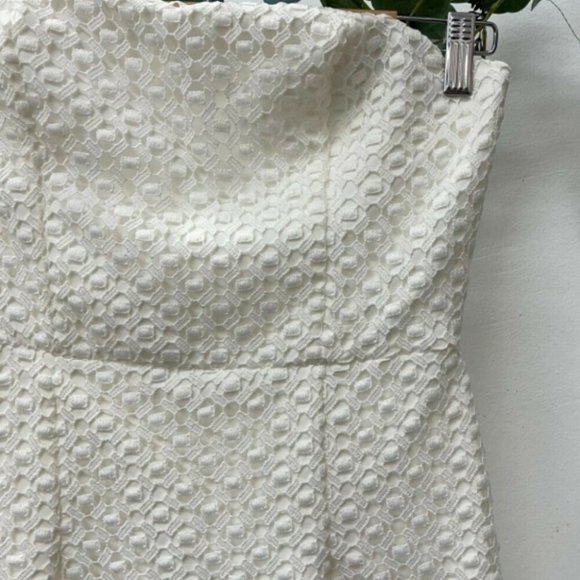 KOOKAI Lucia White Lace Overlay Strapless Midi Pencil Dress RRP$200 - Picture 7 of 10